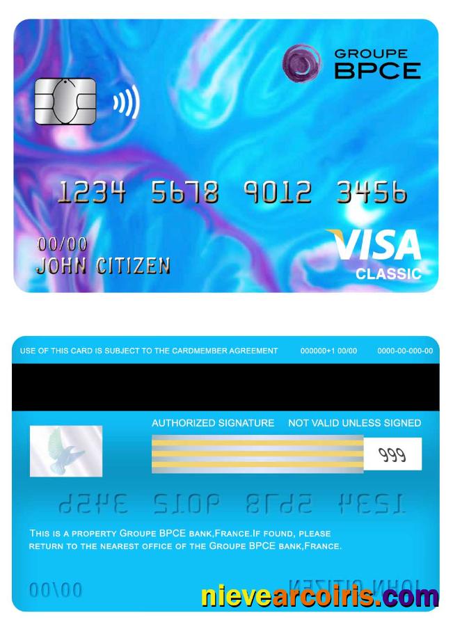 France Groupe BPCE bank visa classic card